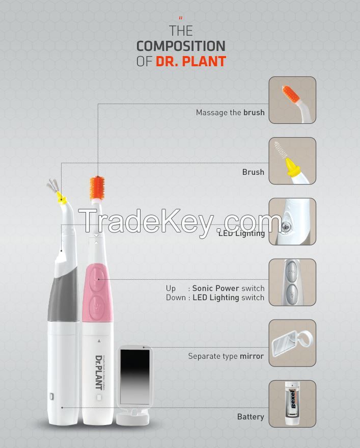 Dental Brush  vibrating  implant tooth brush  Dr Plant