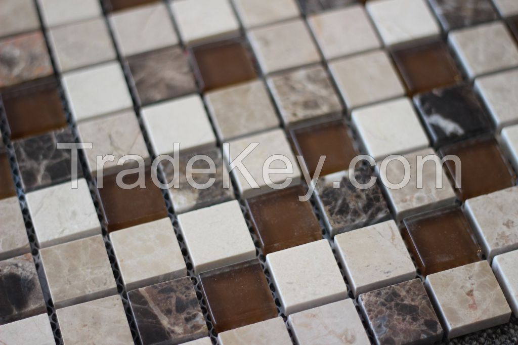 Glass Mix Marble Mosaic