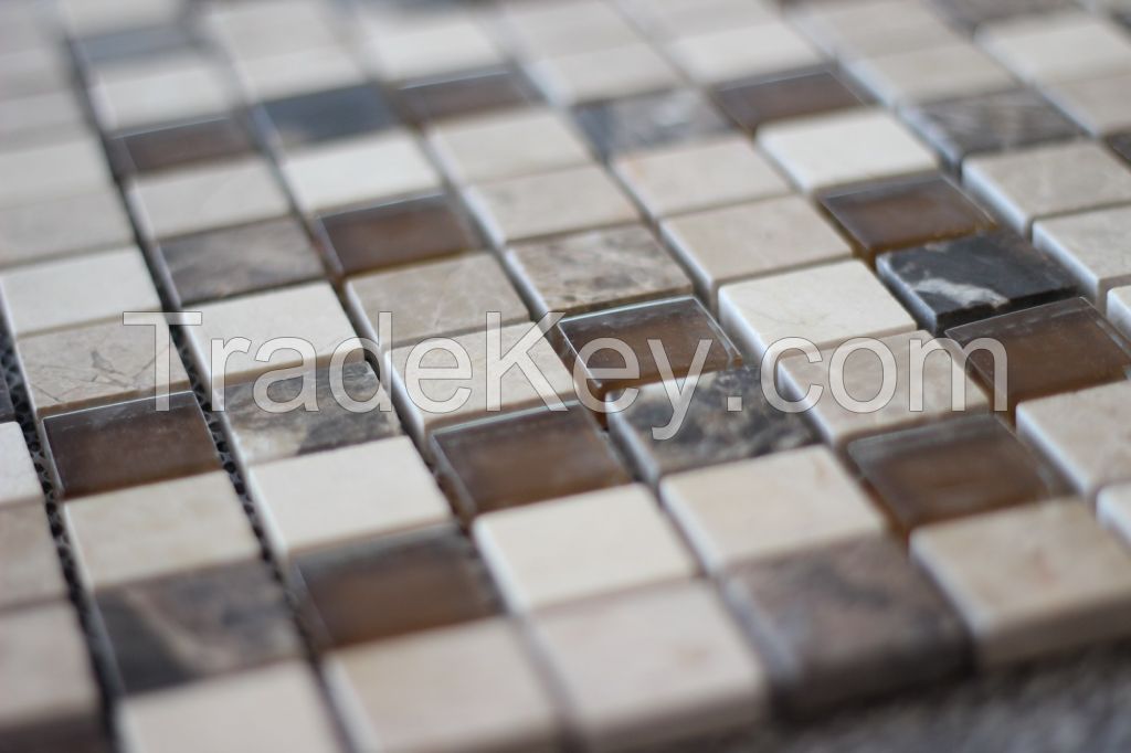 Glass Mix Marble Mosaic