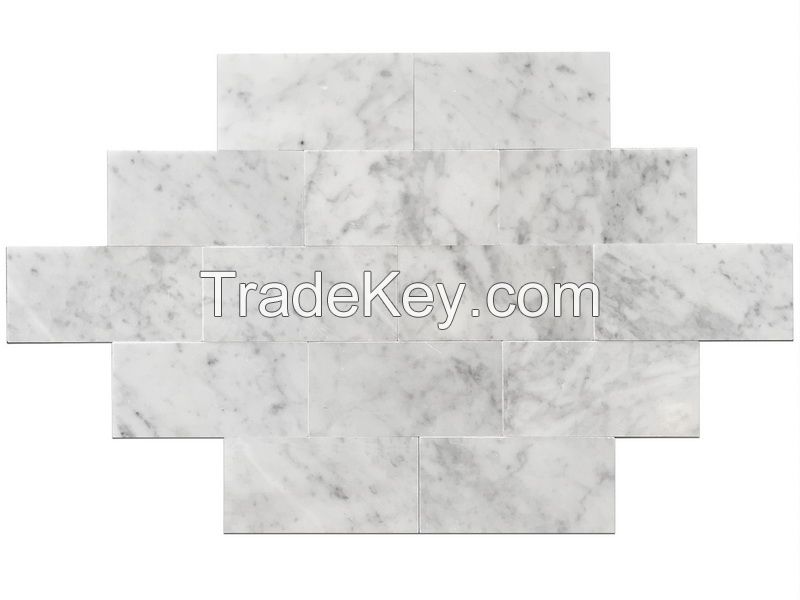 Italy Carrara white mable tile mosaic 