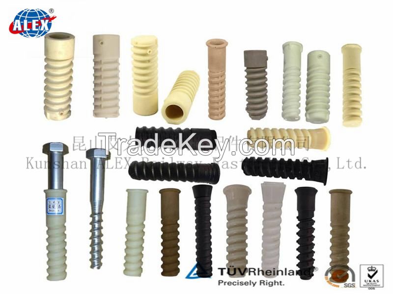 Railway Plastic Screw Dowel for Concrete Sleeper