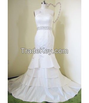 Glamorous Sweetheart Strapless Chapel Train Wedding Dress