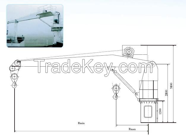 Hydraulic slewing crane