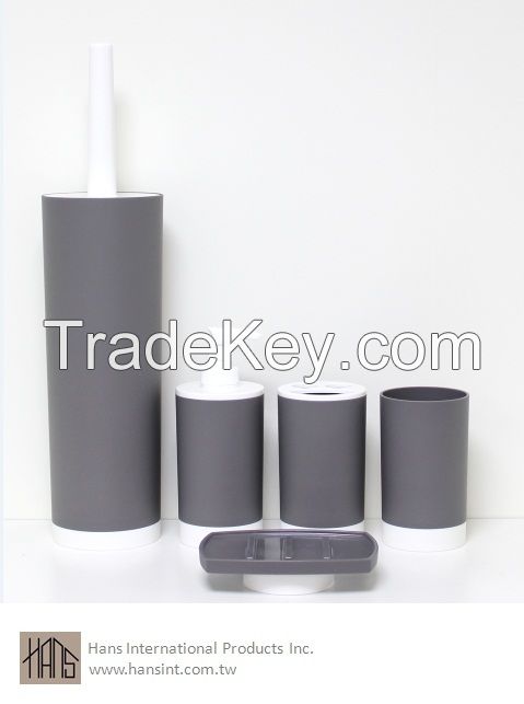 ABS Bathroom set, soap dispenser, tumbler, toothbrush holder, soap dish, toilet brush holder