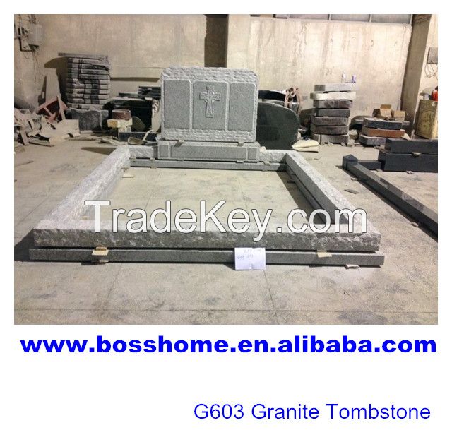 G603 Granite tombstone and monument