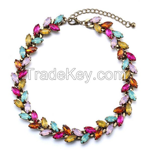 Candy Color Crystal Beade Necklace Jewelry