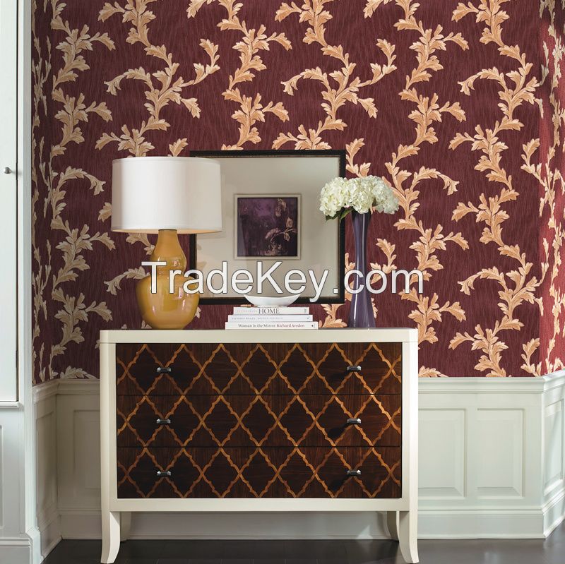 PVC deep embossed wallpaper