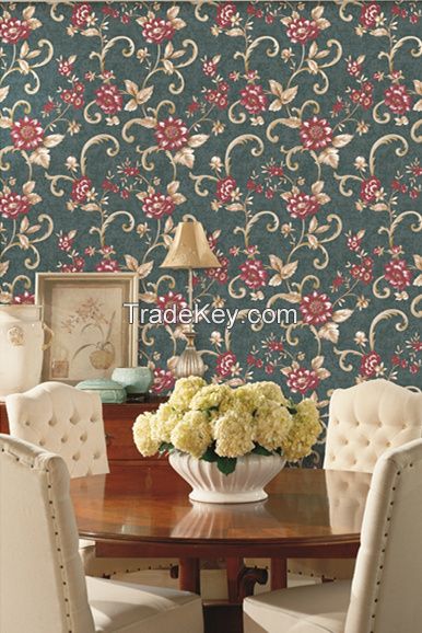 New fashion PVC deep embossed wallpaper