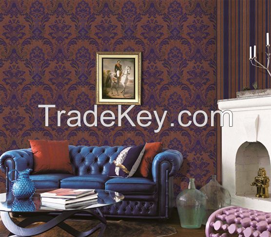 high quality PVC deep embossed wallpaper