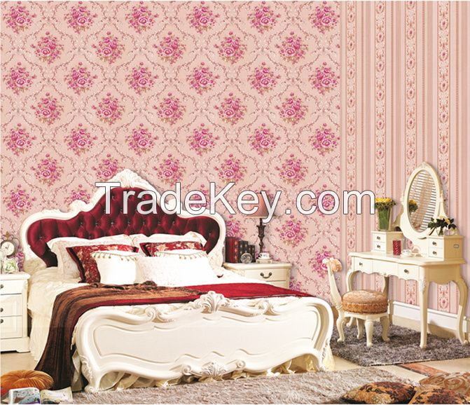 high quality PVC deep embossed wallpaper