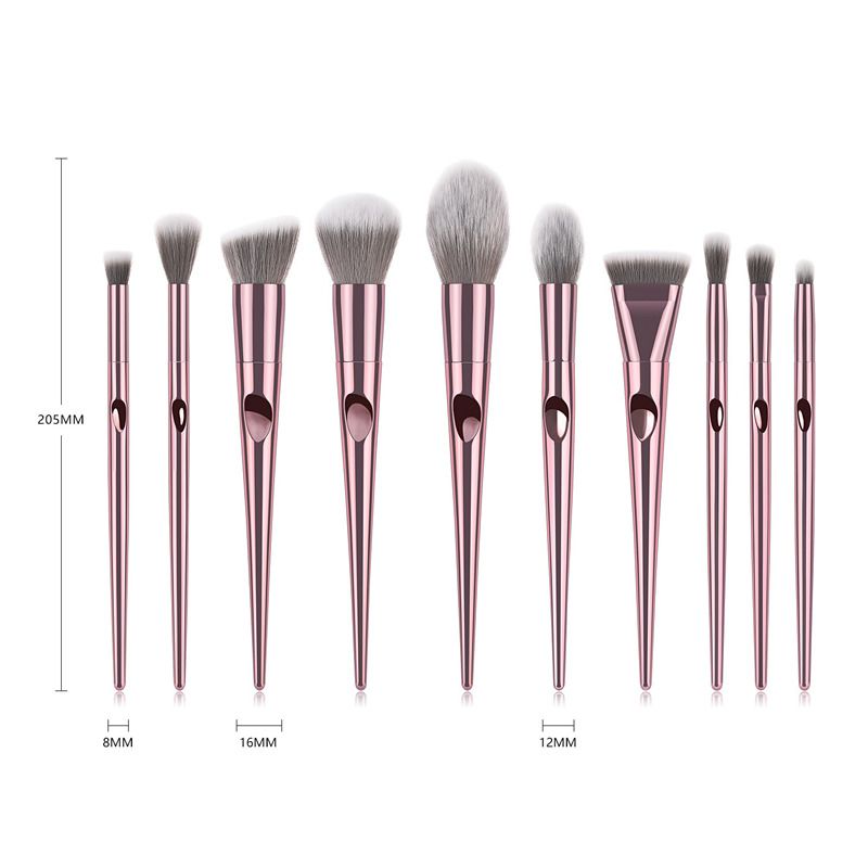 10 pcs Special handle fingerprint Makeup brush set