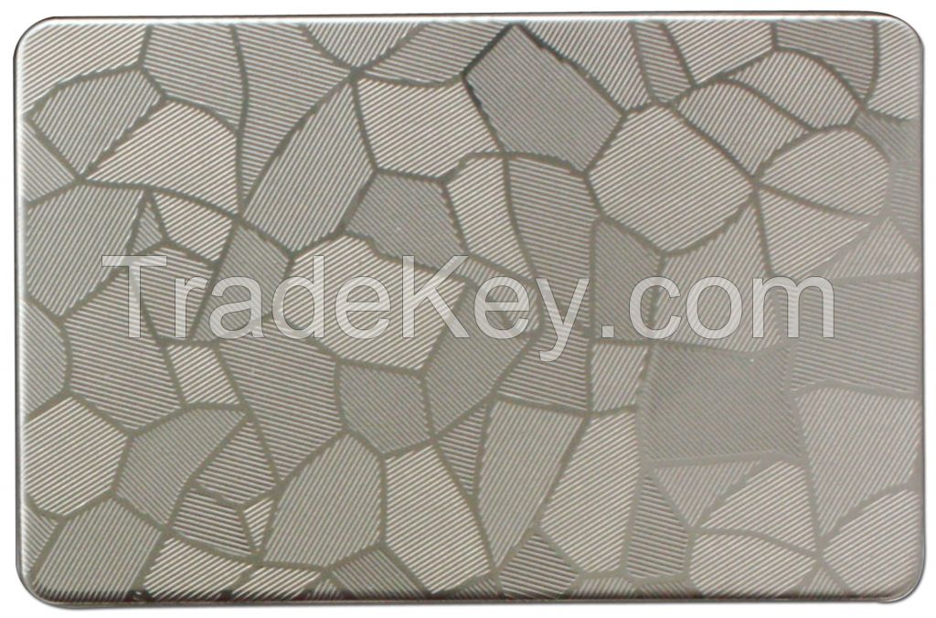 Rose Gold Mirror Finish, Etched, Embossed, Stainless Steel Sheets