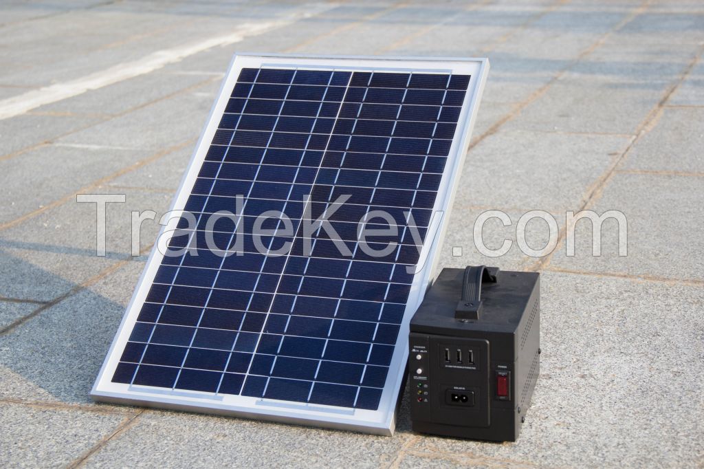 100W portable small DC solar power system for home use