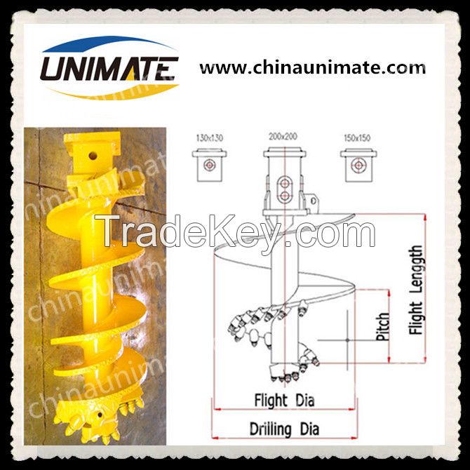 Manufacturer rotary drill CFA auger drilling CFA auger bucket drill rock auger buckets