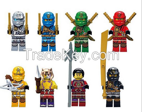 2015 New Arrival SY282 8Pcs Ninjago 8 skeleton Kai Jay Ninja Minifigur