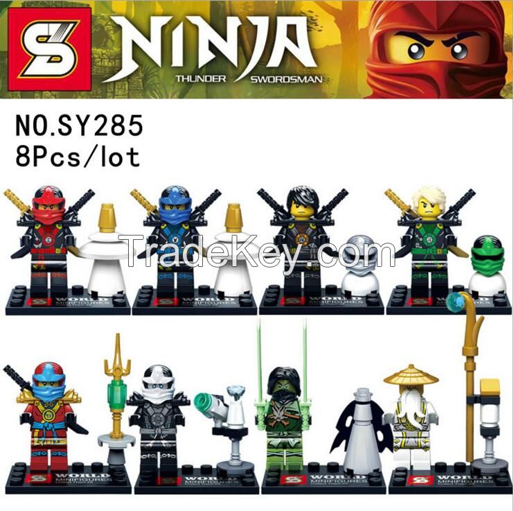 2015 New Arrival SY285 8Pcs Ninjago Kai Ninja Minifigures Building Blo