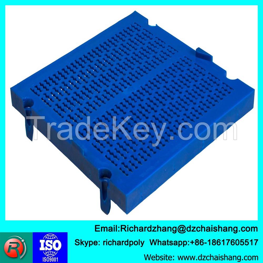 305*305 mm Vibrating screen panels polyurethane mesh banana screens