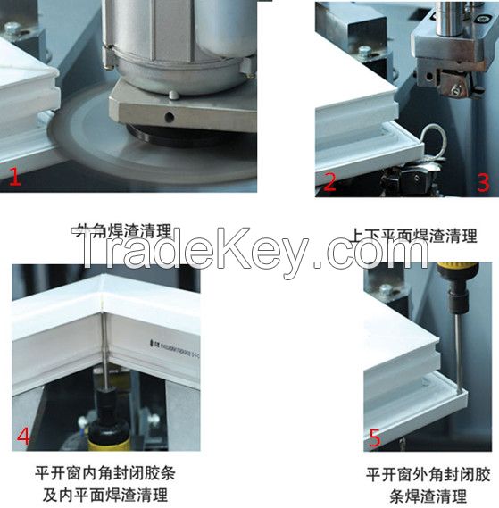 CNC Corner Cleaning Machine PVC Window Making Machine