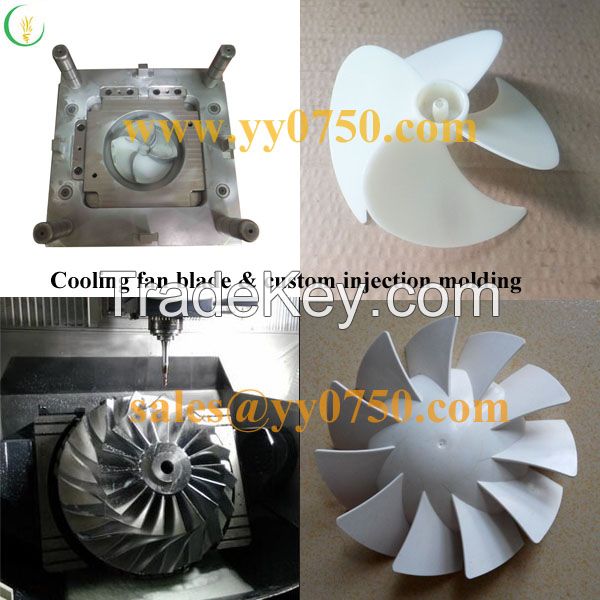 Cooling fan blade & custom injection molding