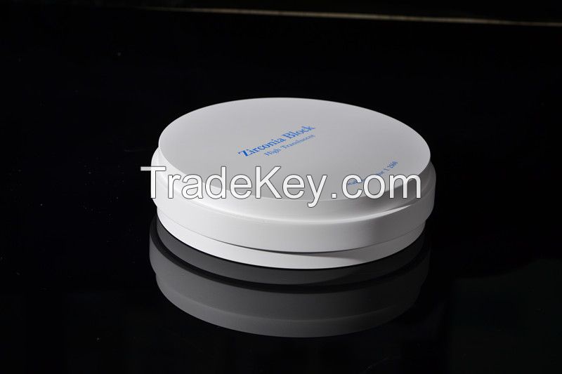 Zirconia disk High translucent for overlay copping open CADCAM milling
