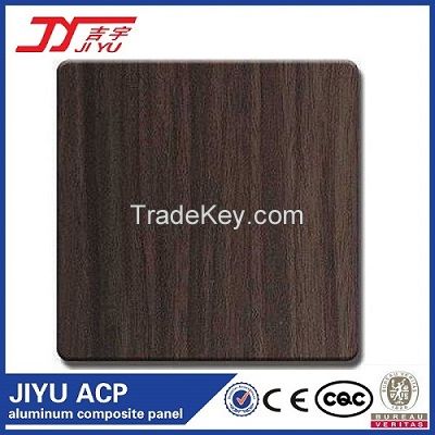 JIYU Brand High Quality wooden finish acp aluminium composite panel for kitchen cabinets