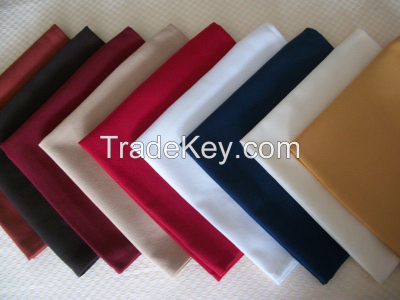 High quality 100% MJS spun polyester table napkin cotton feel plain style many color available
