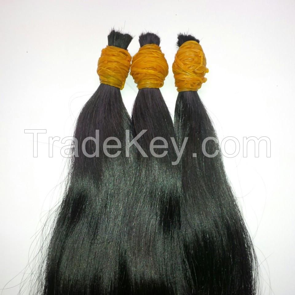 Vietnamese best wholesale price for 100% natural straight bulk hair 10- 30 inches with highest quality