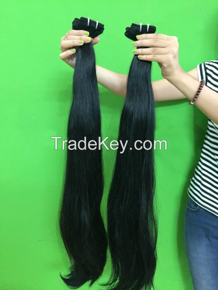 Vietnamese best wholesale price for 100% virgin hair, human hair straight weft hair 10- 30 inches with highest quality