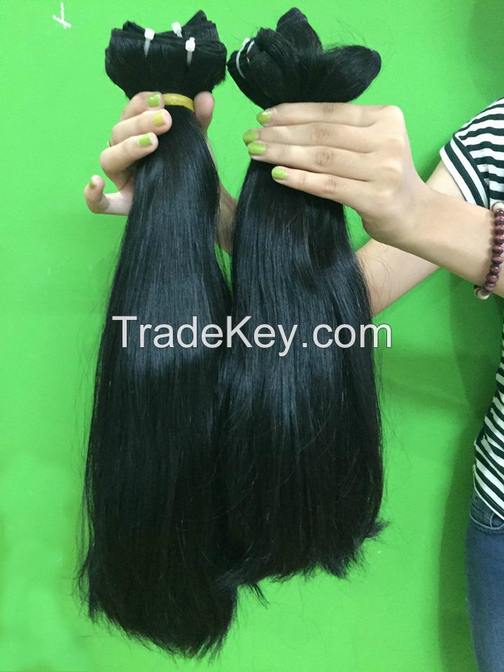 Vietnamese best wholesale price for 100% natural straight weft hair 10- 30 inches with highest quality