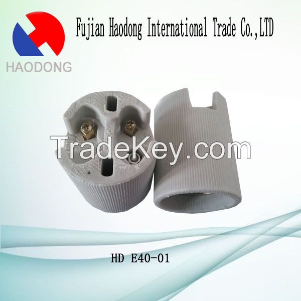 porcelain lamp holder, ceramic lamp holder, lamp base, lamp receptacle, fuse unit, insulator, connector, porcelain tile, ceramic tile, E40, E27 E26 E39,E17,E 14,E 12