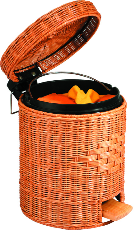 Rattan Wastebin, Trash Can