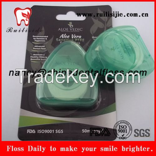 Triangle shaped dental floss products nature silk transparent dental flosser