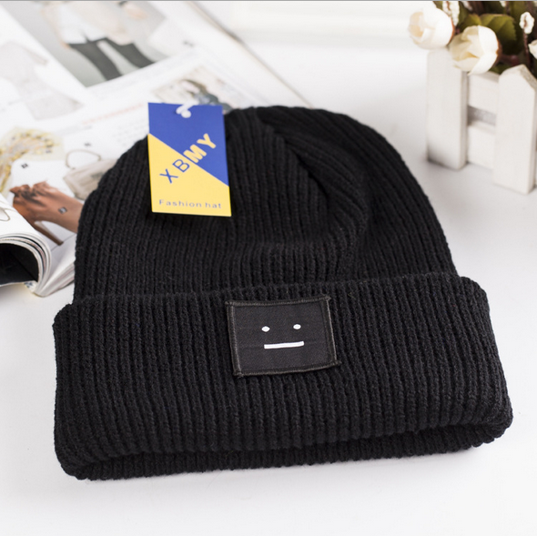 Custom Slouchy Winter Knitted Beanie Hat For Men Women