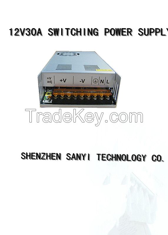 switching power supply AC/DC 12V/30A supplier/ 360w power supplier