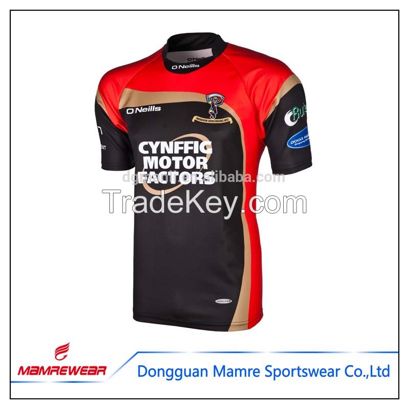 2017 Free hot design style professional printed rugby jersey with low price forsale sportsuits