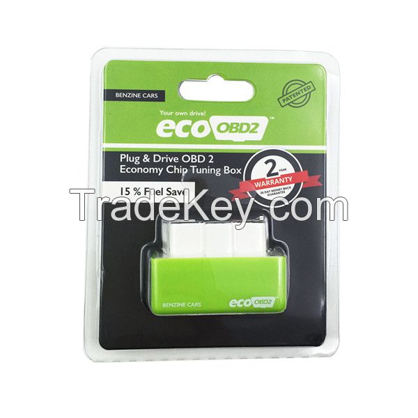 Plug and Drive EcoOBD2 Economy Chip Tuning Box for Benzine 15% Fuel Save