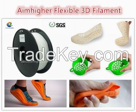 Flexible filament 1.75/3.0m for FDM desktop printer factory price