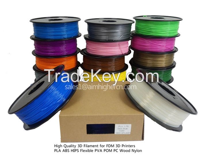 8pcs/lot HIPS filament 8 colors 1.75/3.0m factory price