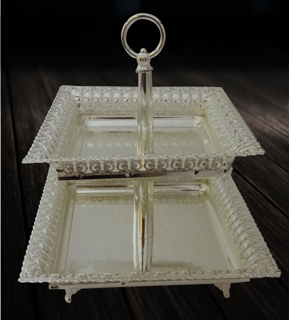 2-Tier Cake Platter Square