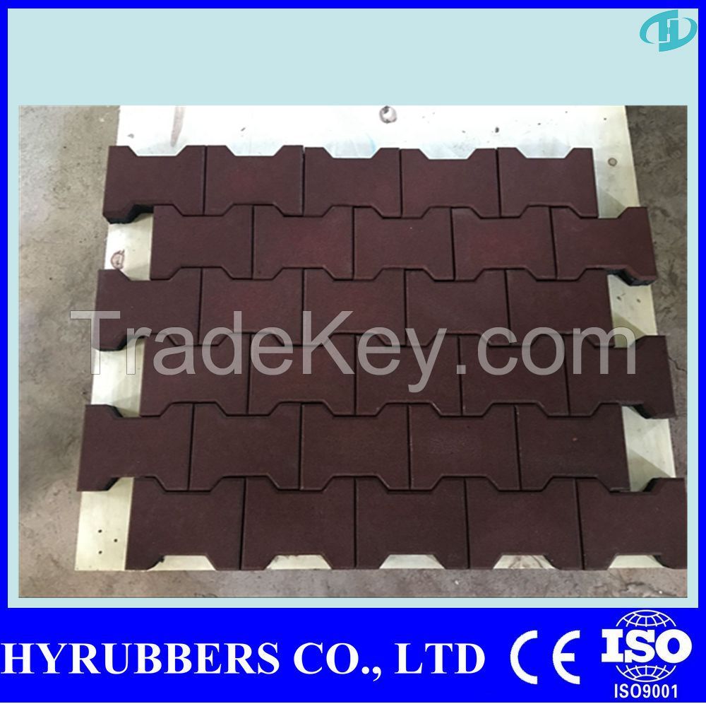 Dog bone rubber tile