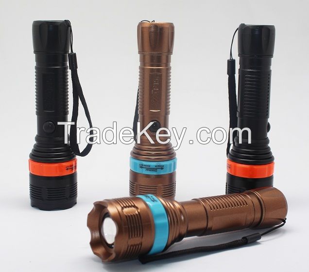 LEDT6 Handheld Flashlights&amp;Lamp, Camping Torch, Adjustable Focus Zoom Tactical Light Lamp