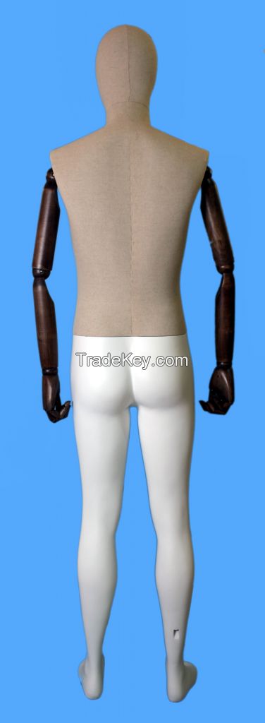 sales promotion wooden arms vintage male mannequin