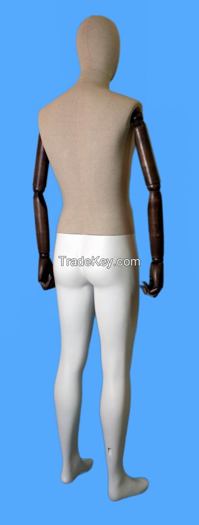 sales promotion wooden arms vintage male mannequin