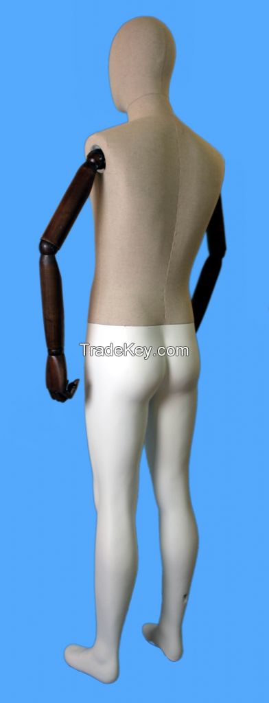 sales promotion wooden arms vintage male mannequin