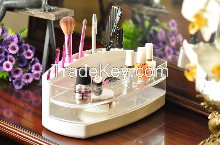 Cosmetic transparent multilayered Desktop storage box