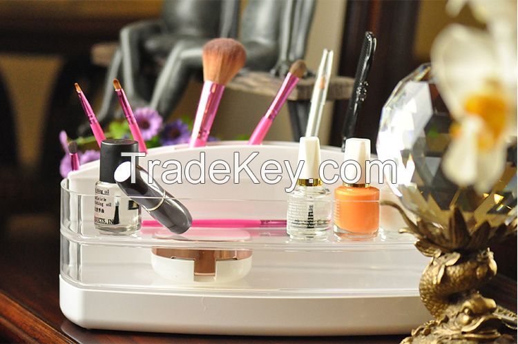 Cosmetic transparent multilayered Desktop storage box