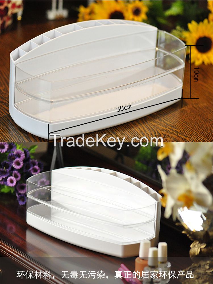 Cosmetic transparent multilayered Desktop storage box