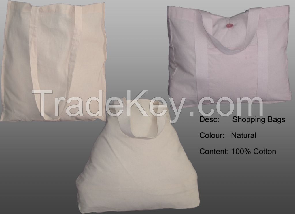 100% Natural Cotton Shopping Shoulder Bags and Tote