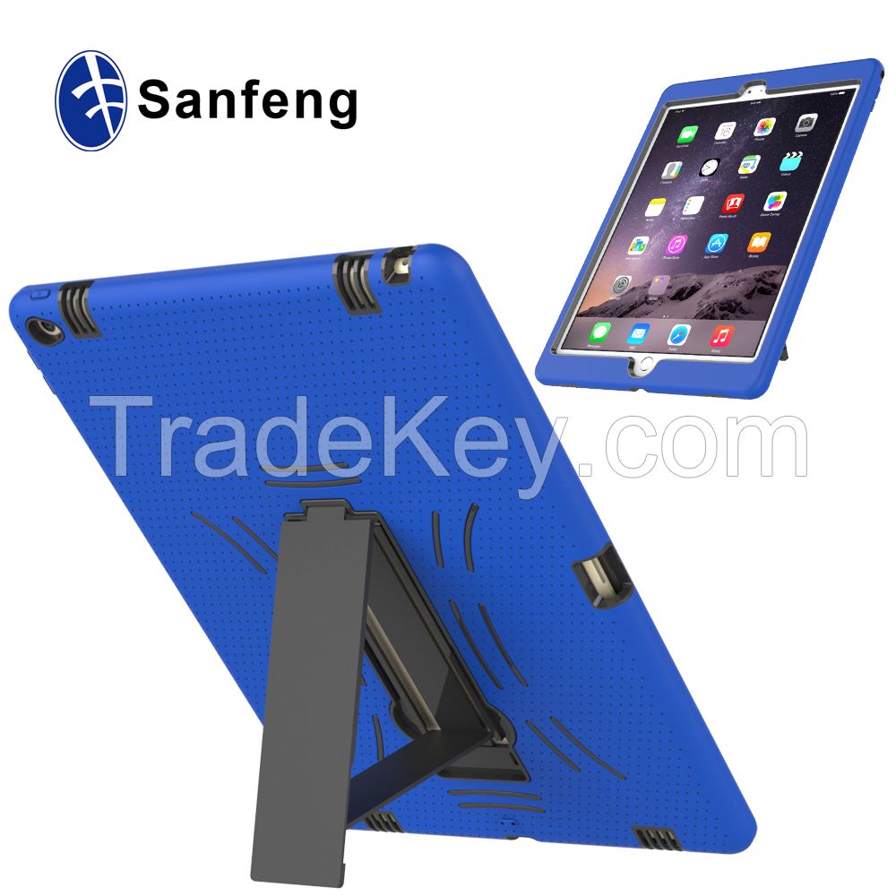 Shock-proof super smart cover with card holder kickstand, for iPad pro