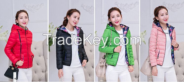 AA89Han edition thickening in the long winter women's wear cotton-padd